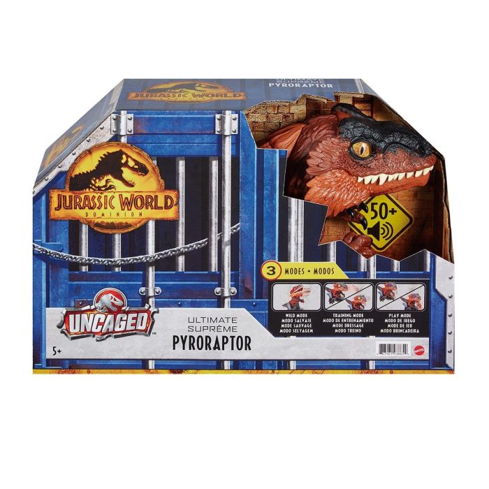 Mattel Gwd70 Jurassic World Dominion Dinosaurio Pirorraptor Electrónico Interactivo con Sensores Táctiles, Mandíbula de Ataque y Ojos que Cambian de Color 2