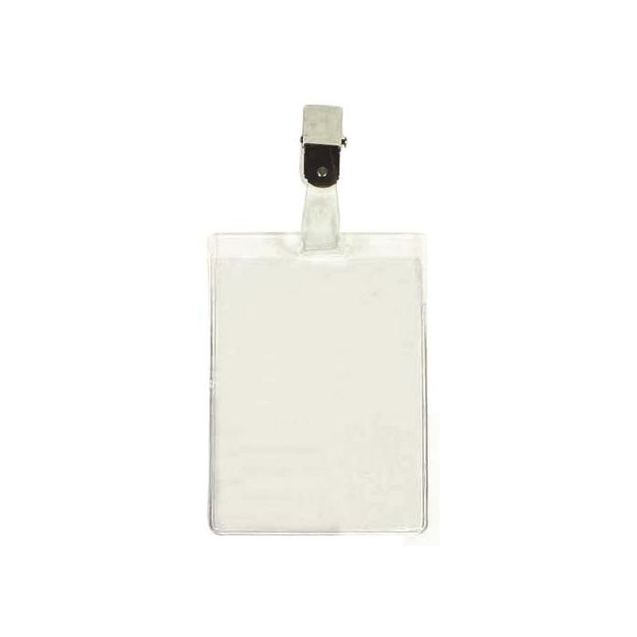 Funda Distintivo Iberplas Transparente Natural Con Pinza 90X62Mm Paquete De 100