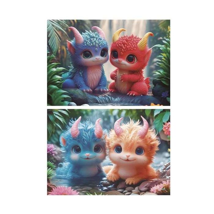 Educa Puzzle 2x100 Piezas Monstruos Adorables