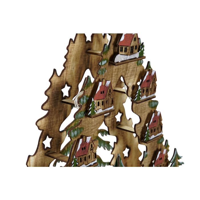 DKD Home Decor Casa de Navidad Alpina de Madera con Luz LED y Diseño de Árboles y Casas Natural Verde 15x37x30 cm, Funciona con 3 Pilas AAA 3 DKD Home Decor Casa de Navidad Alpina de Madera con Luz LED y Diseño de Árboles y Casas Natural Verde 15x37x30 cm, Funciona con 3 Pilas AAA 3