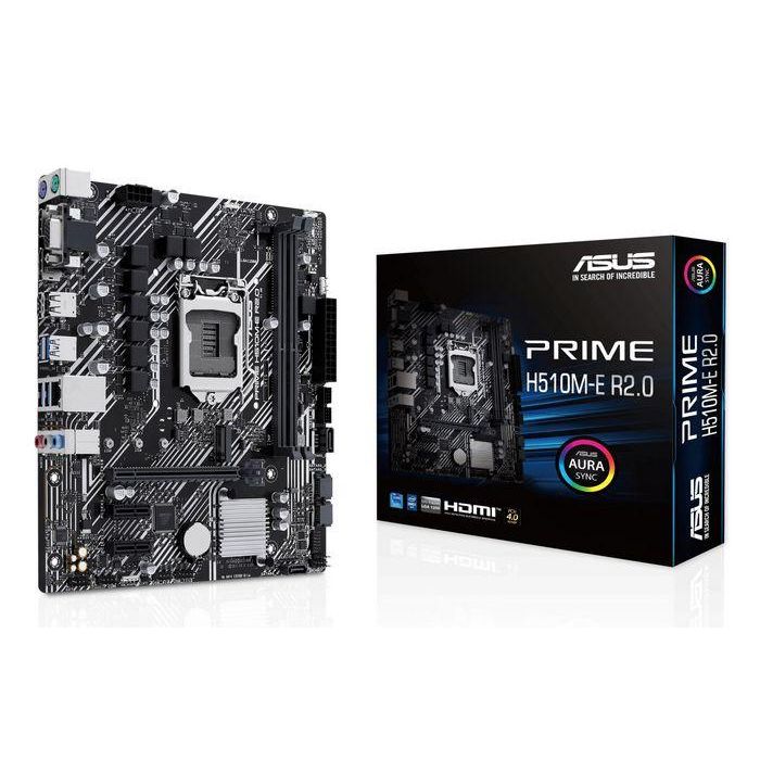 Asus Prime H510M-E R2.0 Motherboard Socket Intel LGA1200, Chipset Intel H470, mATX, DDR4, USB 3.2 Gen 1, M.2, 1Gb Ethernet, Aura Sync 0 Asus Prime H510M-E R2.0 Motherboard Socket Intel LGA1200, Chipset Intel H470, mATX, DDR4, USB 3.2 Gen 1, M.2, 1Gb Ethernet, Aura Sync 0