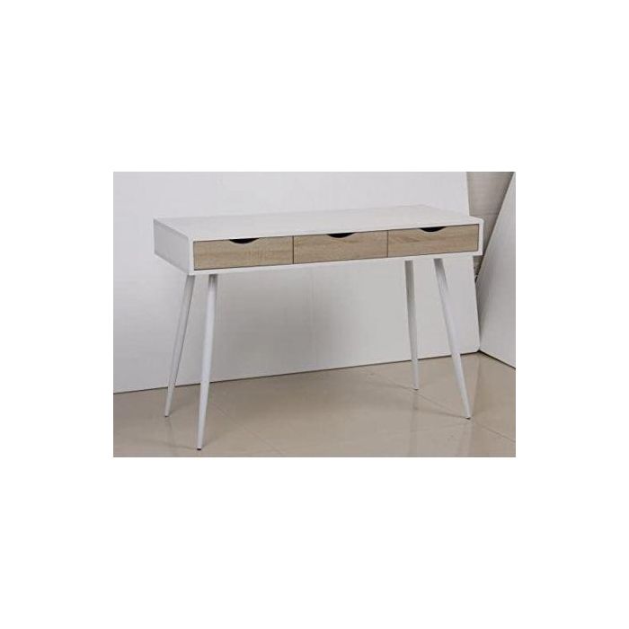 Mesa de Escritorio Eurosilla UCLA - 50 x 75 x 110cm / Acabado Blanco y Roble 1 Mesa de Escritorio Eurosilla UCLA - 50 x 75 x 110cm / Acabado Blanco y Roble 1