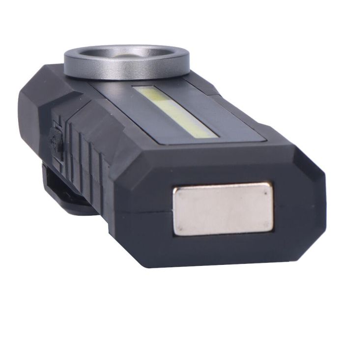 Edm Linterna de trabajo LED COB 200lm + 200lm + spot superior 50lm, recargable USB-C, base magnética y gancho, 8h autonomía 6 Edm Linterna de trabajo LED COB 200lm + 200lm + spot superior 50lm, recargable USB-C, base magnética y gancho, 8h autonomía 6