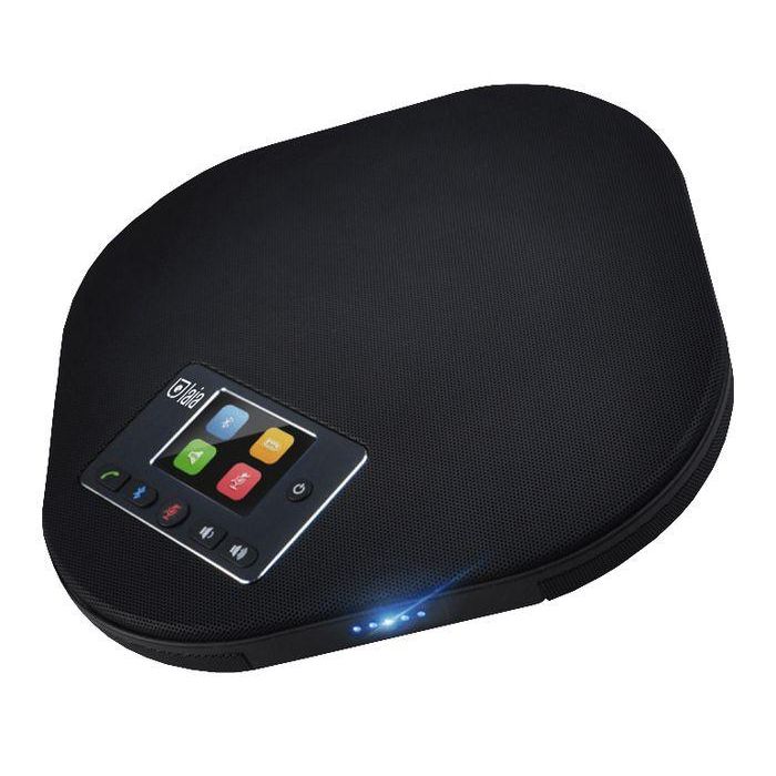 Laia t-Pod Beamforming Micrófono y Altavoz Conferencia USB y Bluetooth con Pantalla Táctil y 12 Micros Digitales, Negro