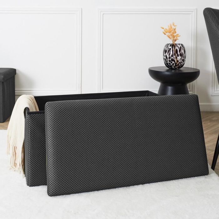 Banco-Puf Plegable Atom Gris Home Deco Factory 1 Banco-Puf Plegable Atom Gris Home Deco Factory 1