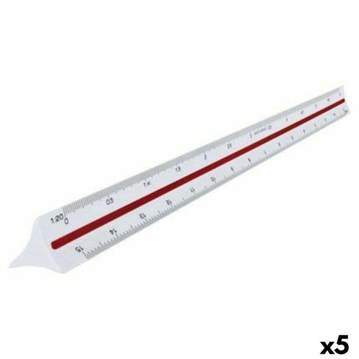 Regla Maped Blanco 30 cm (5 Unidades) 2 Regla Maped Blanco 30 cm (5 Unidades) 2