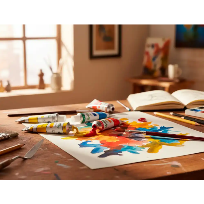 Liderpapel Pintura Gouache/Témpera Caja 12 Tubos de 12 ml Colores Surtidos 9