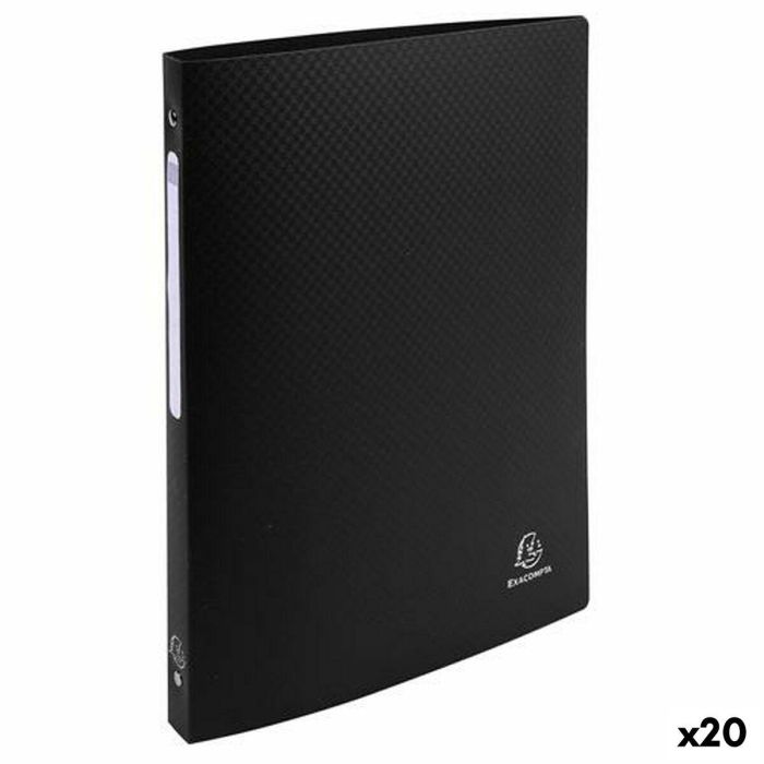 Carpeta de anillas Exacompta Negro A4 (20 Unidades) (4 Unidades) 0 Carpeta de anillas Exacompta Negro A4 (20 Unidades) (4 Unidades) 0