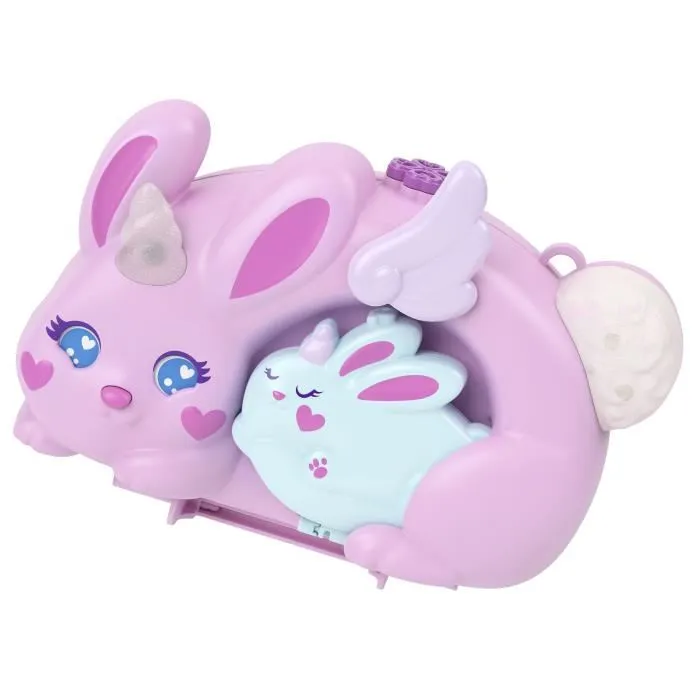 Polly Pocket Set de Juego de Conejo 2 en 1 JFT88 con 2 Figuras y 12 Accesorios 5