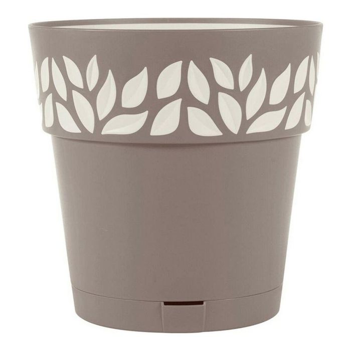Stefanplast Maceta Plástico Cloe Marrón 20 cm con Reserva de Agua (12 Unidades)