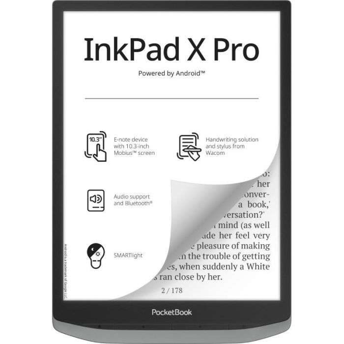 PocketBook InkPad X Pro eReader 10.3" E Ink 1404x1872 Android 8.1 32GB Gris Táctil con Lápiz y Funda 0 PocketBook InkPad X Pro eReader 10.3" E Ink 1404x1872 Android 8.1 32GB Gris Táctil con Lápiz y Funda 0