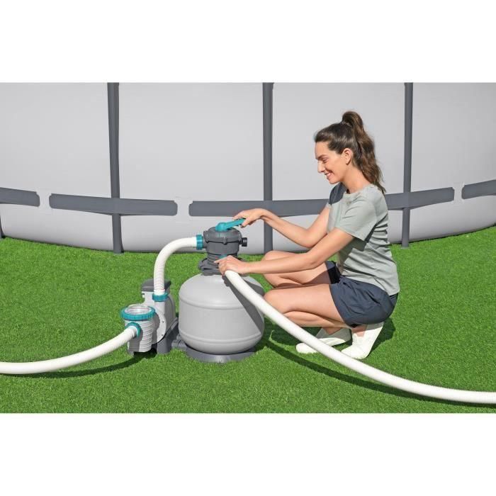 Bomba de filtración de arena para piscinas de hasta 66 m³ - Bestway - 11.355 L/h - Con prefiltro 3 Bomba de filtración de arena para piscinas de hasta 66 m³ - Bestway - 11.355 L/h - Con prefiltro 3