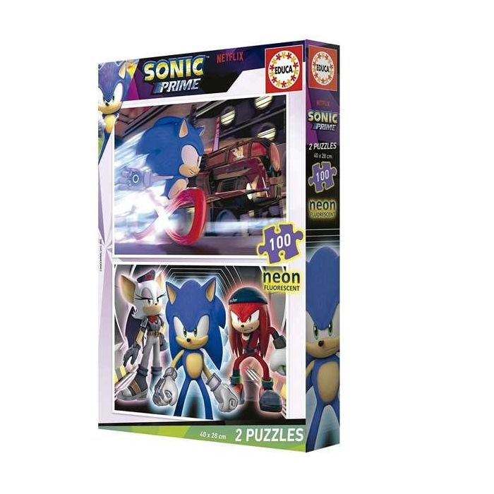 Puzzle 2x100 piezas sonic neon 7 Puzzle 2x100 piezas sonic neon 7