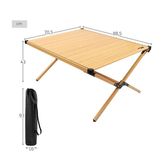 Mesa Plegable Aktive Glamping Sabana Aluminio Tierra 88,5 x 43 x 70,5 cm 6