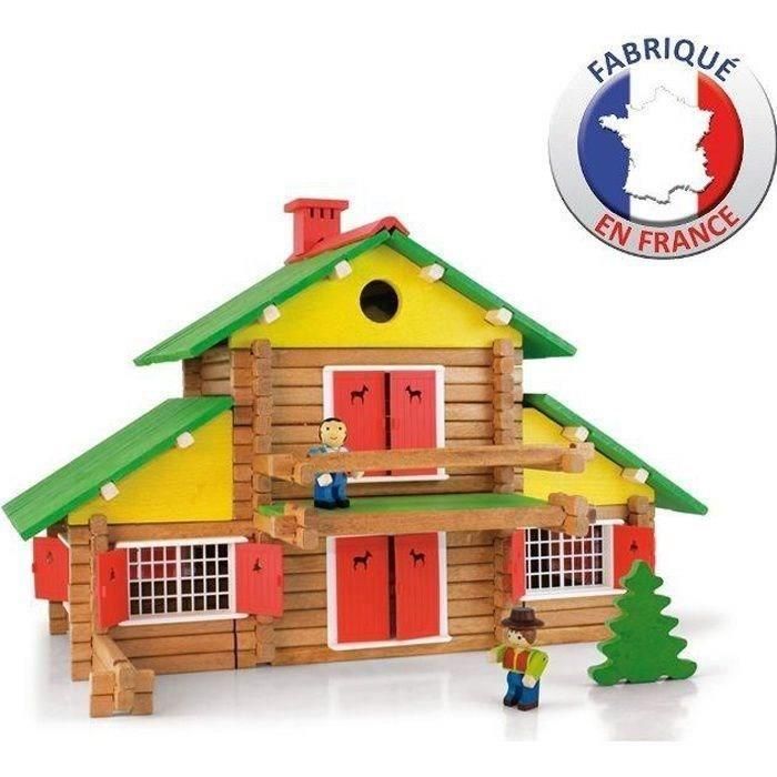 Jeujura My Wooden Chalet 240 piezas - Conjunto de Construcción de Madera Natural y Tintada Mixto para Niños +5 Años Jeujura My Wooden Chalet 240 piezas - Conjunto de Construcción de Madera Natural y Tintada Mixto para Niños +5 Años