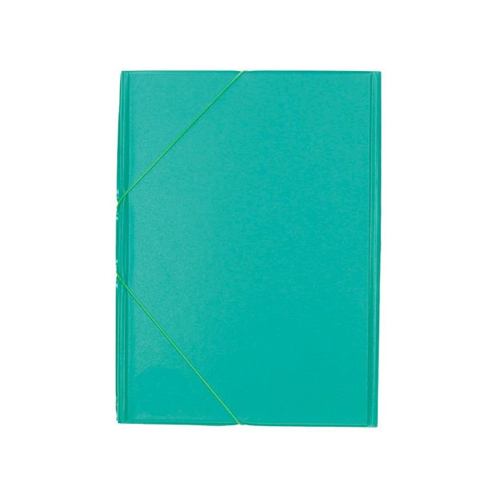 Carpeta Liderpapel Gomas Plastico Folio Solapas Color Verde 2