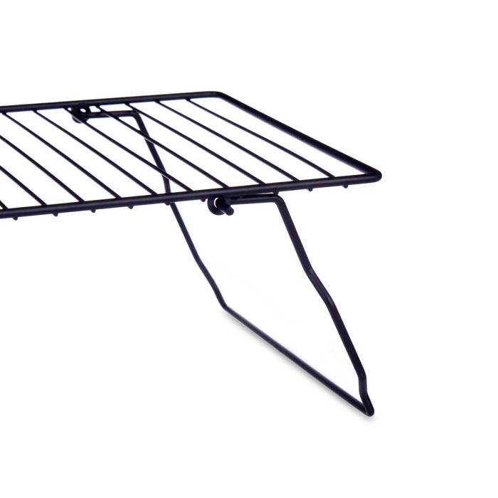 Soporte Negro Metal Estantería Plegable Kinvara 24x37.5x24.5 cm (8 Unidades) 3 Soporte Negro Metal Estantería Plegable Kinvara 24x37.5x24.5 cm (8 Unidades) 3