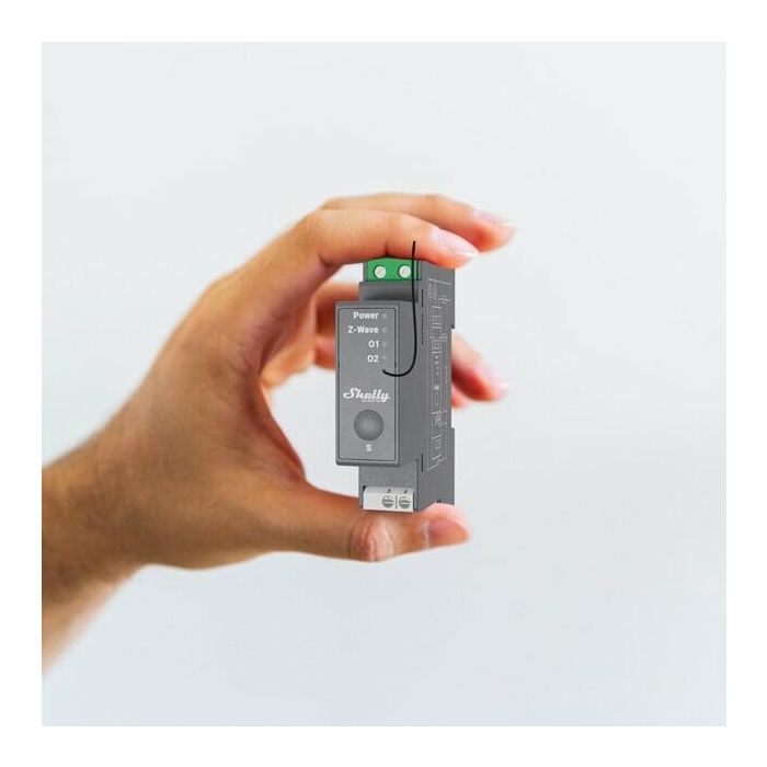 Shelly Wave Pro 2 Relé Z-Wave 25A Montaje Carril DIN 2