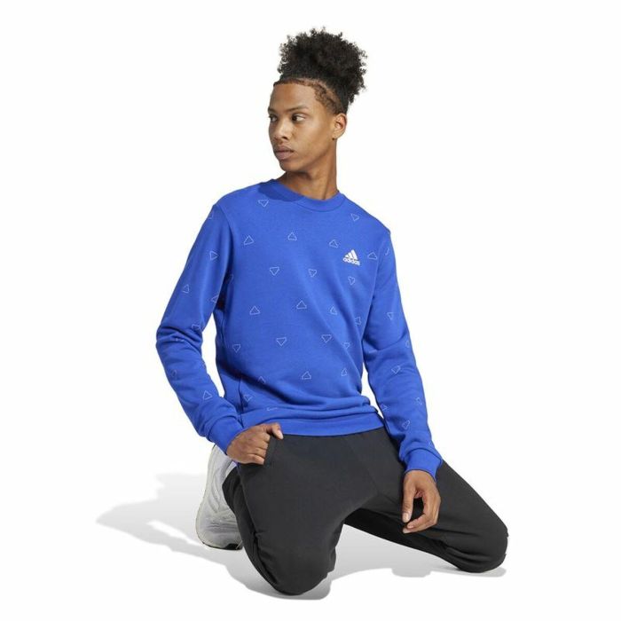 Sudadera sin Capucha Hombre Adidas Mngrm Azul 3