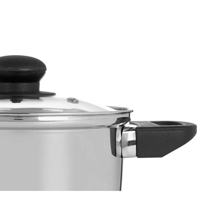 Cacerola inducción 18 cm con tapa de cristal Kinvara - Acero inoxidable, 1.8 l (6 Unidades) 3 Cacerola inducción 18 cm con tapa de cristal Kinvara - Acero inoxidable, 1.8 l (6 Unidades) 3