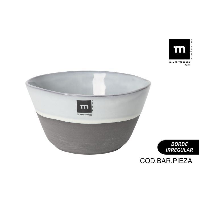 La Mediterranea Bol Black Clay 1000 ml, 17.3 x 9.4 x 17.5 cm (12 Unidades)