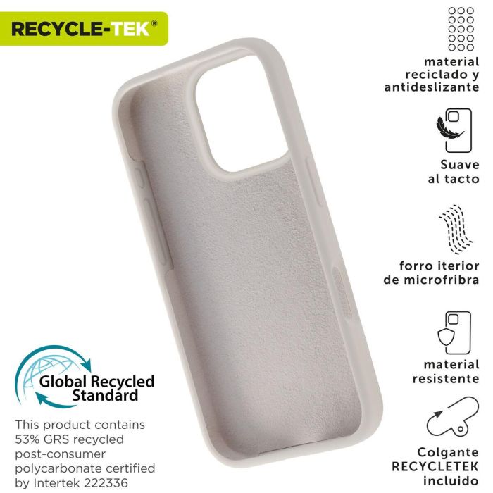 Muvit Funda Recycletek Liquid Silicone para Apple ECO Certificada GRS, 100% Reciclable, Acabado Suave, Antideslizante, Protección contra Rayones y Golpes 1 Muvit Funda Recycletek Liquid Silicone para Apple ECO Certificada GRS, 100% Reciclable, Acabado Suave, Antideslizante, Protección contra Rayones y Golpes 1