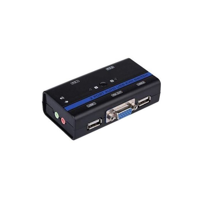 AISENS - CONMUTADOR KVM VGA USB 1U-2PC+CABLE, NEGRO AISENS - CONMUTADOR KVM VGA USB 1U-2PC+CABLE, NEGRO