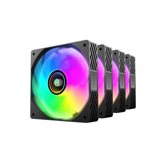 Pack 4 Ventiladores Mars Gaming MF-SI4KIT/ 12cm + HUB + Mando a Distancia/ ARGB 3 Pack 4 Ventiladores Mars Gaming MF-SI4KIT/ 12cm + HUB + Mando a Distancia/ ARGB 3