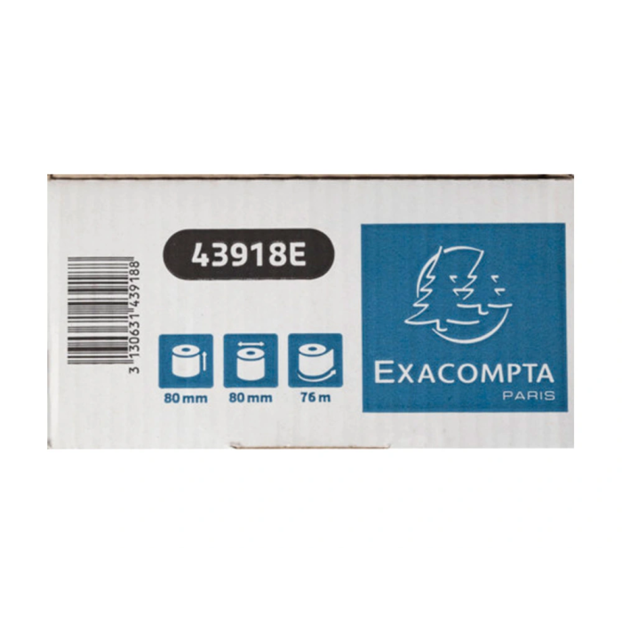 Exacompta Rollo Sumadora Térmico Safe Contact 80 mm x 80 mm 52 g/m2 7