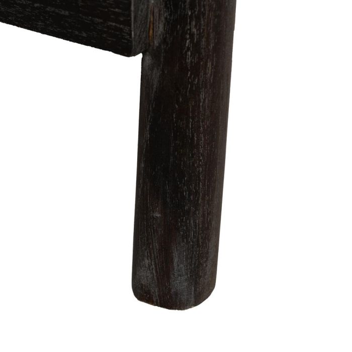 Sillón Negro Tejido-Madera Salón 70 X 77 X 72 cm