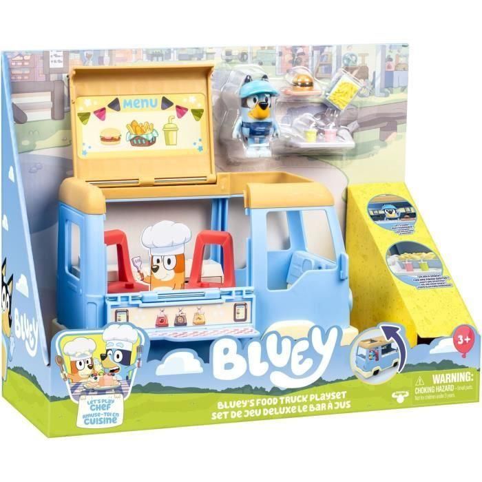 Moose 18919 Food Truck de Bluey con figura de Bluey y accesorios de comida para niños +3 años