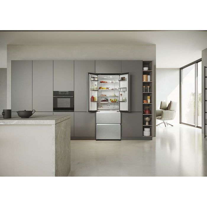 Frigorífico combinado Haier HFR5719EWMG 190 Plateado 5 Frigorífico combinado Haier HFR5719EWMG 190 Plateado 5