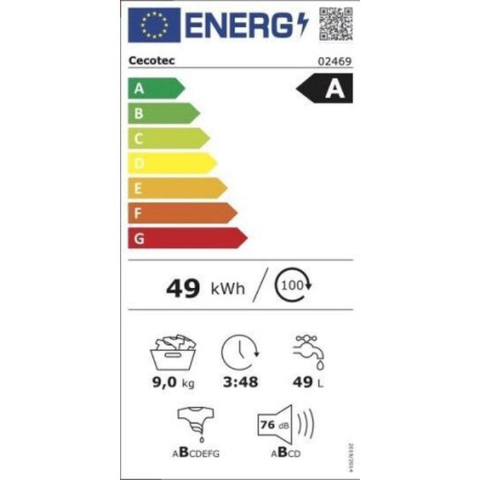 Lavadora Cecotec Bolero DressCode 9500 Inverter 9 kg 4