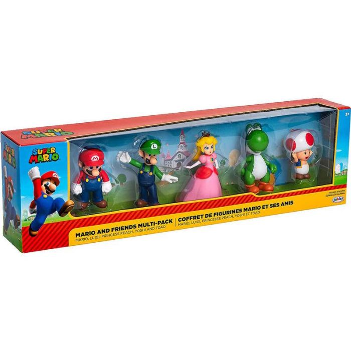 Jakks Pacific 400904 Pack 5 Figuras Super Mario 6cm Articuladas Set Coleccionables Mario, Luigi, Peach, Yoshi, Toad para Niños +3 Años 1 Jakks Pacific 400904 Pack 5 Figuras Super Mario 6cm Articuladas Set Coleccionables Mario, Luigi, Peach, Yoshi, Toad para Niños +3 Años 1