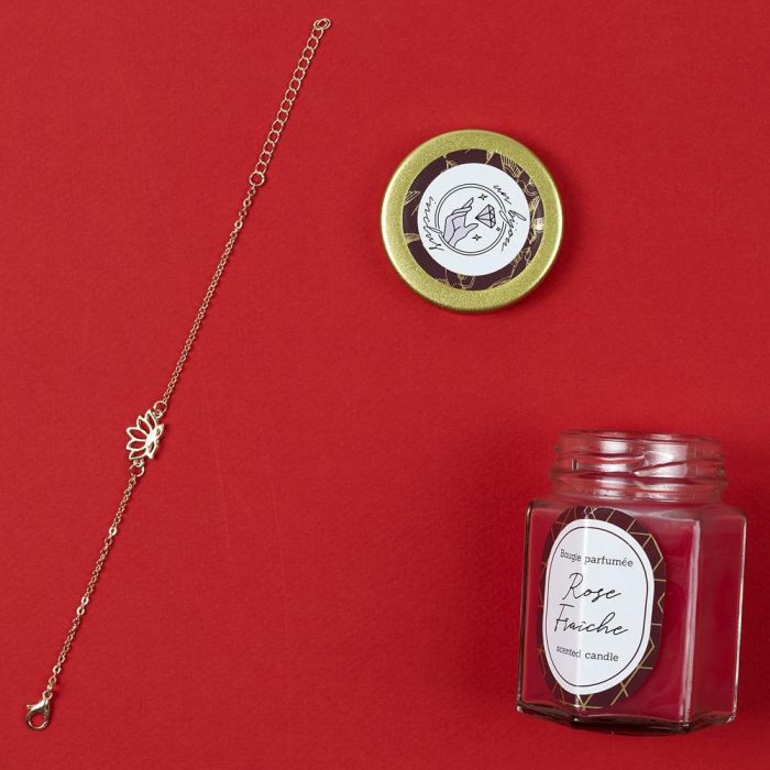 Home Deco Factory Vela Perfumada Pour Elle con Joya Sorpresa (Pulsera Bisuteria) 1