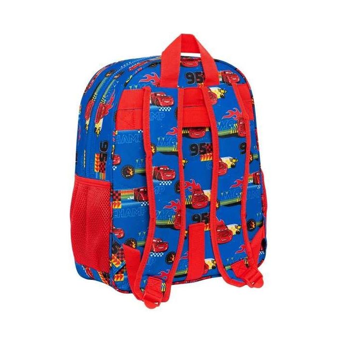 Mochila Escolar Cars Race ready Azul 32 X 38 X 12 cm 1