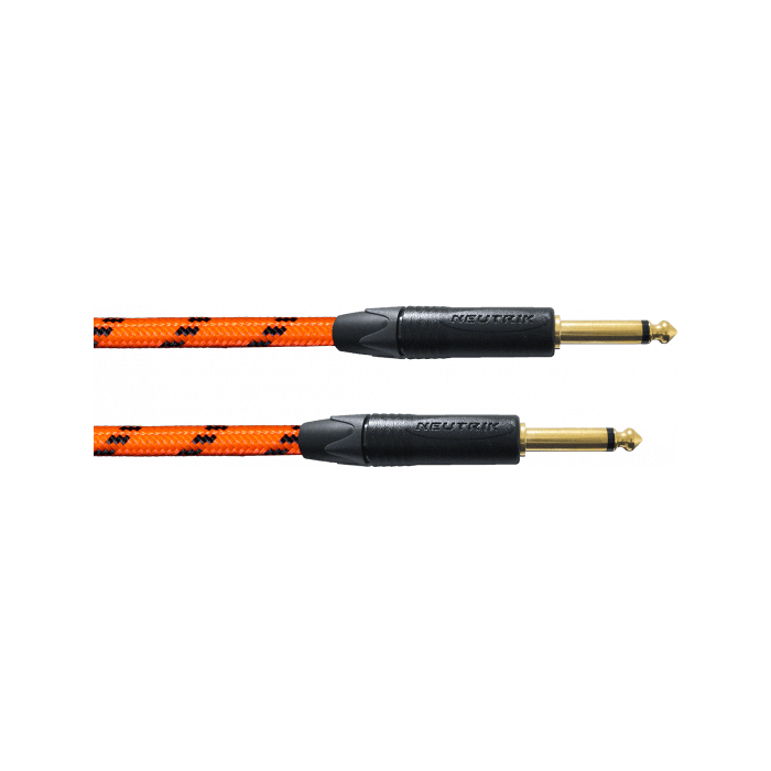 Cordial Cable de Instrumento Jack-Jack Silent Naranja UV 3M