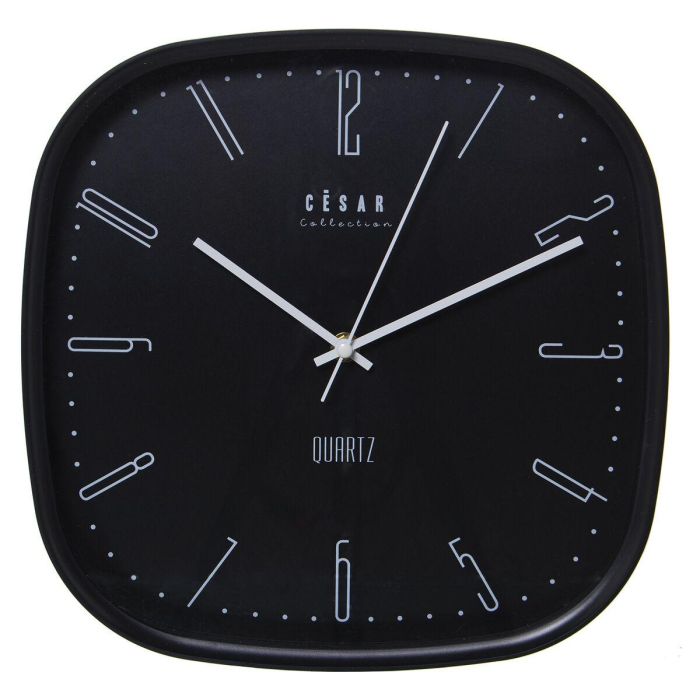 Reloj de Pared Alexandra House Living Negro Acrílico Plástico 30 x 30 x 4 cm