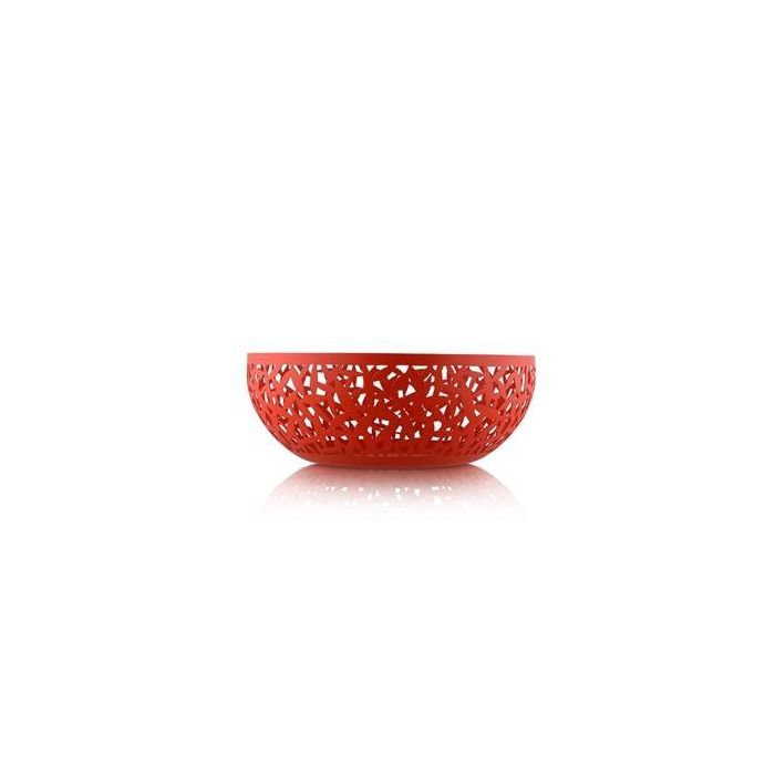 Alessi MSA04/29 Frutero Cactus Acero y Resina Rojo 29cm