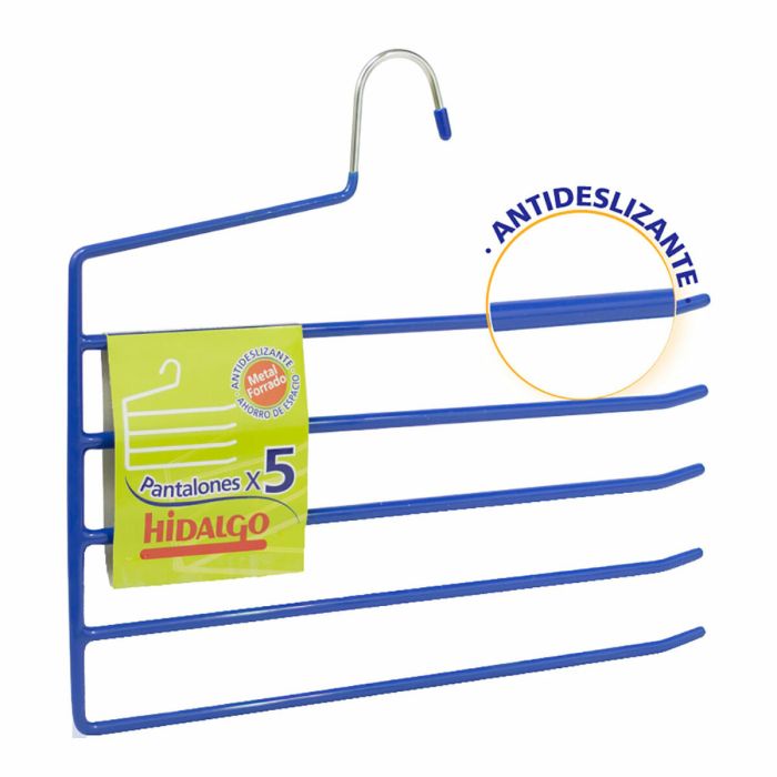 Percha Múltiple para Pantalones Hidalgo Azul Metal 34 X 0,5 X 32 CM