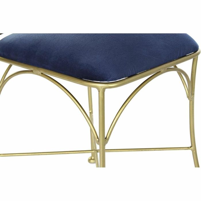 Silla DKD Home Decor Dorado Azul 42 x 88.5 x 45 cm 5