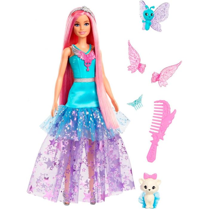 Barbie Jcw48 Muñeca Malibu Hada con 2 Mascotas (Mariposa y Gatito con Tutú), Melena Rosa 17.8cm y Accesorios para Peinar Barbie Jcw48 Muñeca Malibu Hada con 2 Mascotas (Mariposa y Gatito con Tutú), Melena Rosa 17.8cm y Accesorios para Peinar