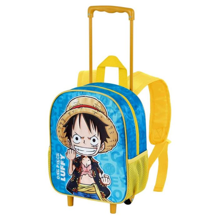 Mochila con Ruedas Pequeña Monkey One Piece Azul Mochila con Ruedas Pequeña Monkey One Piece Azul