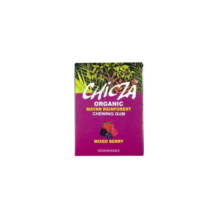 CHIZCA Chicle Orgánico Sabor Frutas del Bosque 8 Unidades x 30g Certificado, Vegano, Sin Gluten