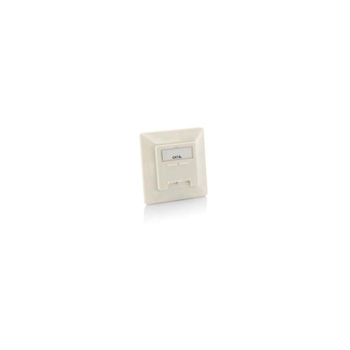 Equip Aufputz Frontplatte Cat6A 2x RJ45 RAL 9010 Reinweiß
