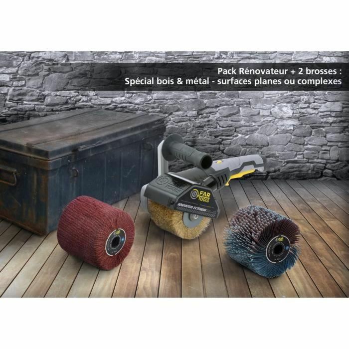 FARTOOLS Pack 615127: Renovador REX120C + cepillo y correas de nailon - Madera especial, metal y piedra - Superficies planas o complejas 5 FARTOOLS Pack 615127: Renovador REX120C + cepillo y correas de nailon - Madera especial, metal y piedra - Superficies planas o complejas 5
