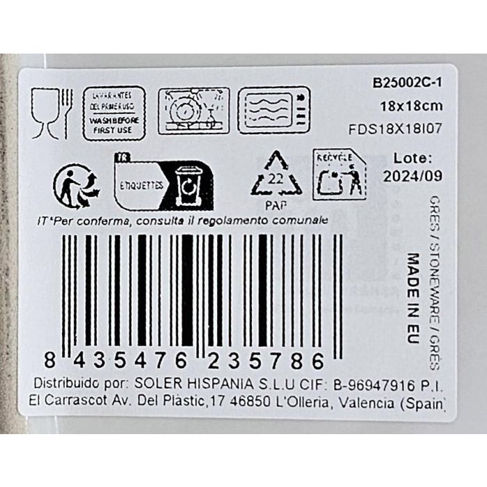 La Mediterranea Plato Postre Blur Elite Brillo 18 cm (12 Unidades) La Mediterranea Plato Postre Blur Elite Brillo 18 cm (12 Unidades)