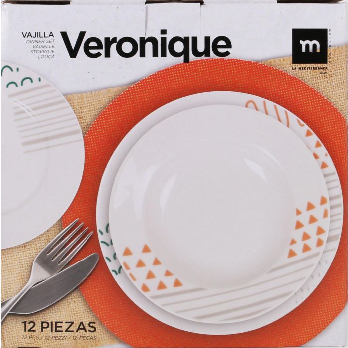 Vajilla Redonda Veronique 12 Piezas - La Mediterranea (2 Unidades) 1 Vajilla Redonda Veronique 12 Piezas - La Mediterranea (2 Unidades) 1