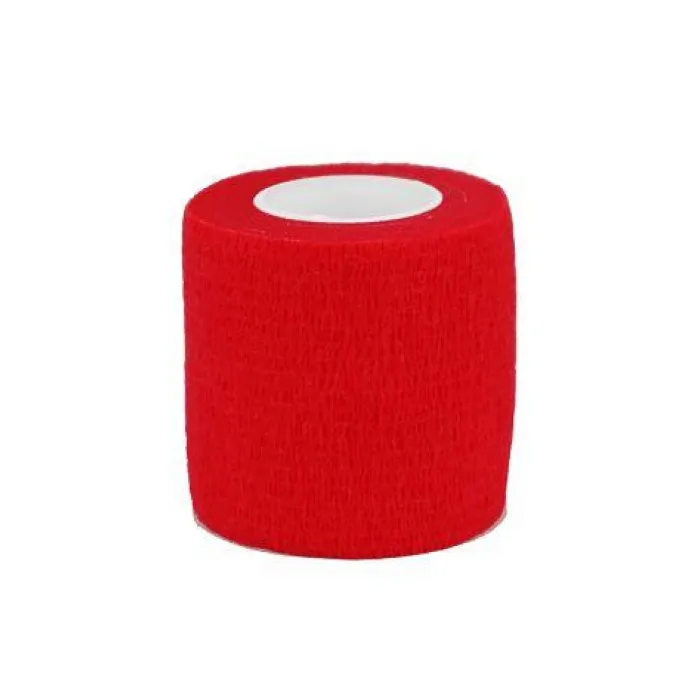 Covetrus Venda Cohesiva Autoadherente 5 cm x 4,5 m Roja – Flexible y Transpirable para Uso Veterinario (Sin Látex)