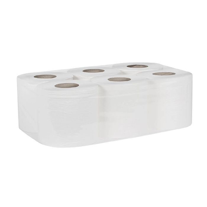 Bunzl Papel Secamanos Greensource 2 Capas Celulosa Blanca 200 mm x 150 mt Paquete 6 Rollos 1